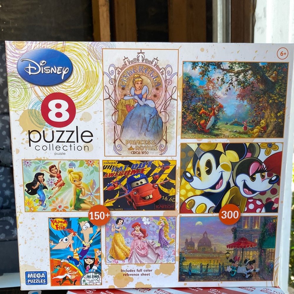 Disney Puzzle Collection Box - White, Blue, Red, Yellow, Green, Black